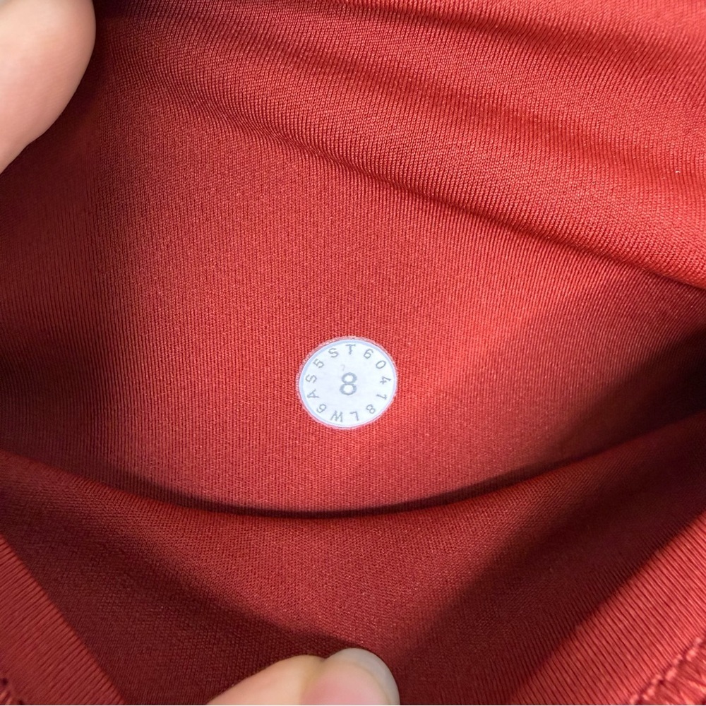 LULULEMON Dark Sport Red Fast & Free Crop II *Nulux 19” - Picture 7 of 9